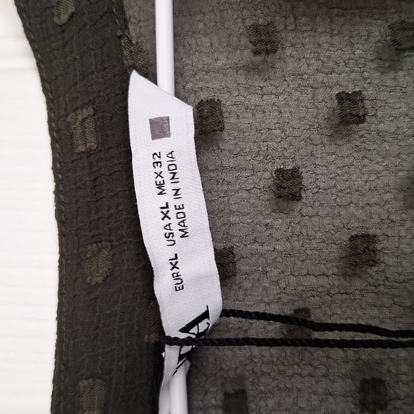 Zara Sz XL NWT Dress olive green - Picture 4 of 8